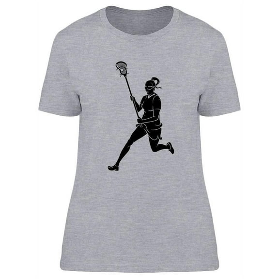 Lacrosse Woman Running T-Shirt Women -Image by Shutterstock, Female Large