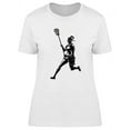 thumbnail image 1 of Lacrosse Woman Silhouette T-Shirt Women -Image by Shutterstock, Female Medium, 1 of 2