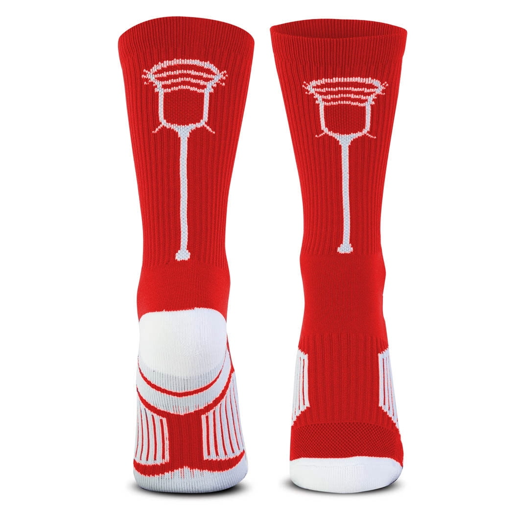 ChalkTalkSPORTS Hockey Performance Socks – Patriotic Sticks Design, Moisture-Wicking Mid-Calf Socks For Youth & Adults