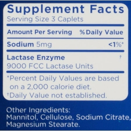 3 Pack Lactaid Caplets Lactase Enzyme Supplement, 120 Count each