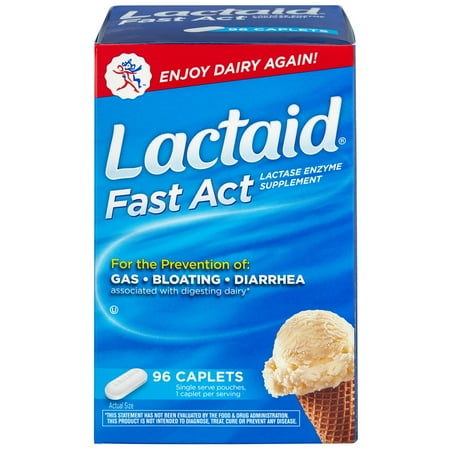 Lactaid-Fast Act Lactase Enzyme Supplement, 96 Caplets