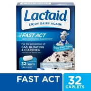 Lactaid Fast Act Lactose Intolerance Caplets, 32 Travel Packs of 1-ct.