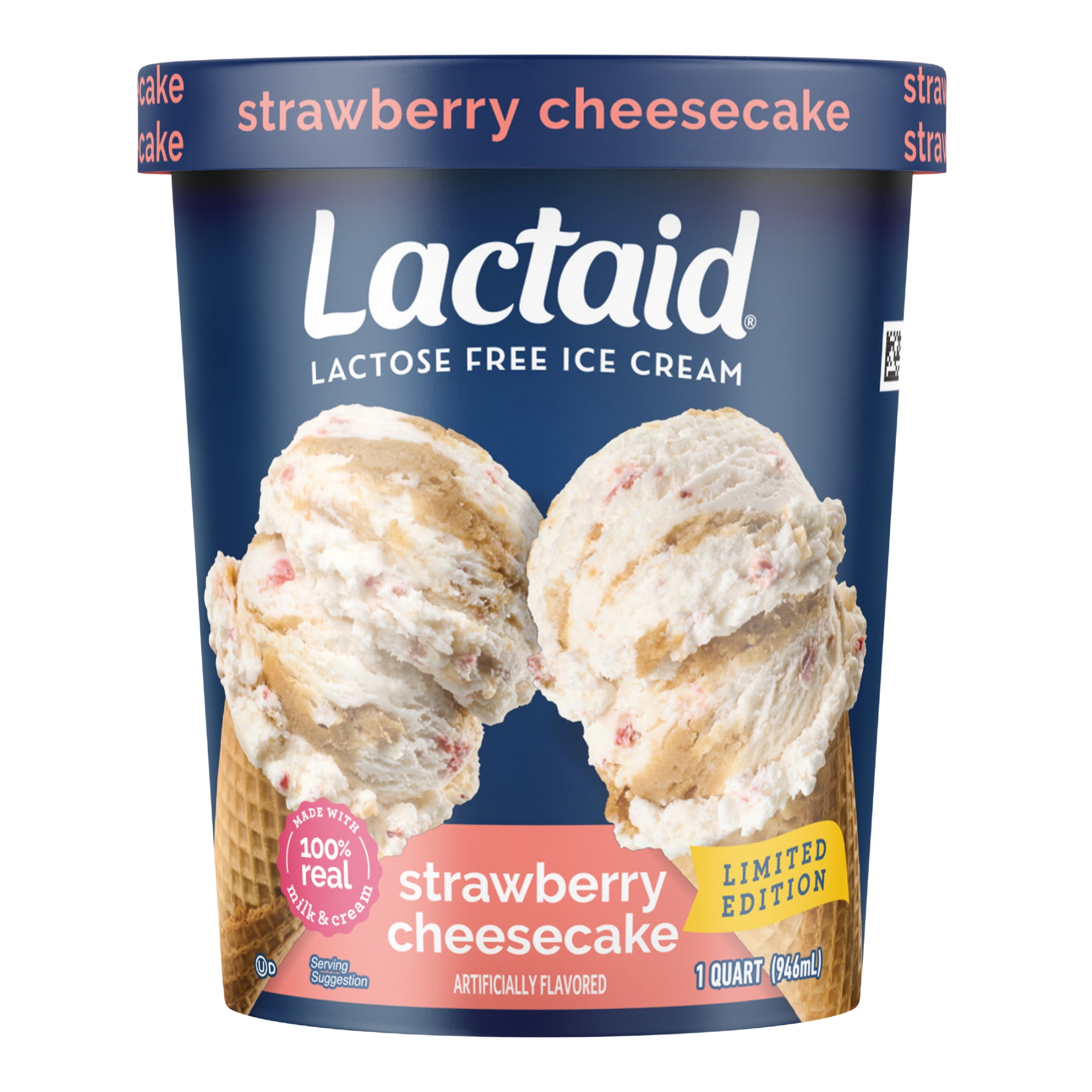 Lactaid Strawberry Cheesecake Ice Cream, 1 Quart