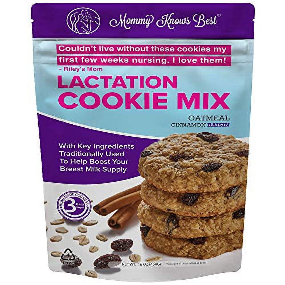 Lactation Cookies Mix Breastfeeding Supplement Oatmeal Cinnamon Raisin