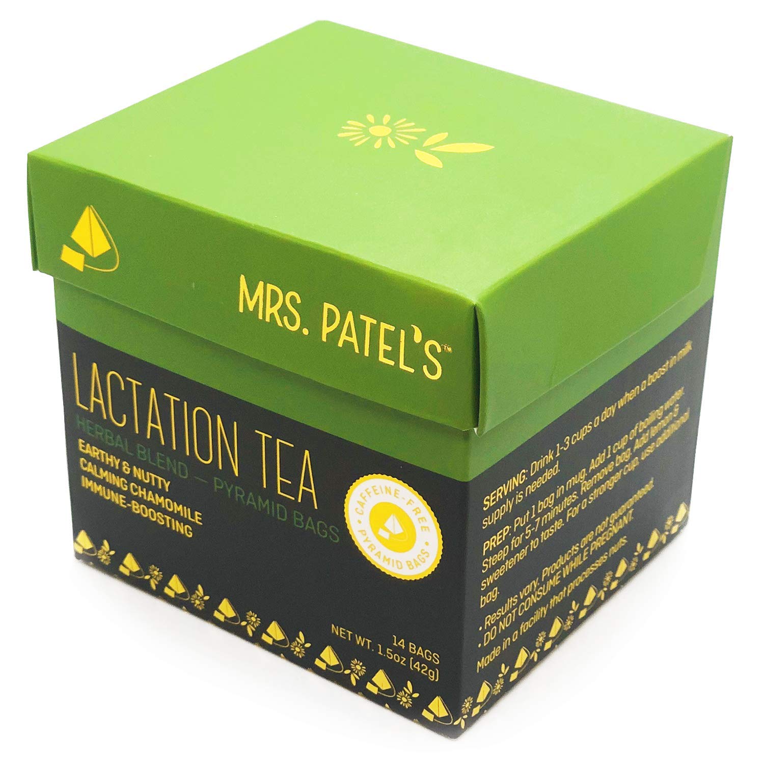 Lactation Tea, Blend, Mild Soothing, For Breastfeeding Pumping Moms, Drink Iced or Hot, Caffeine