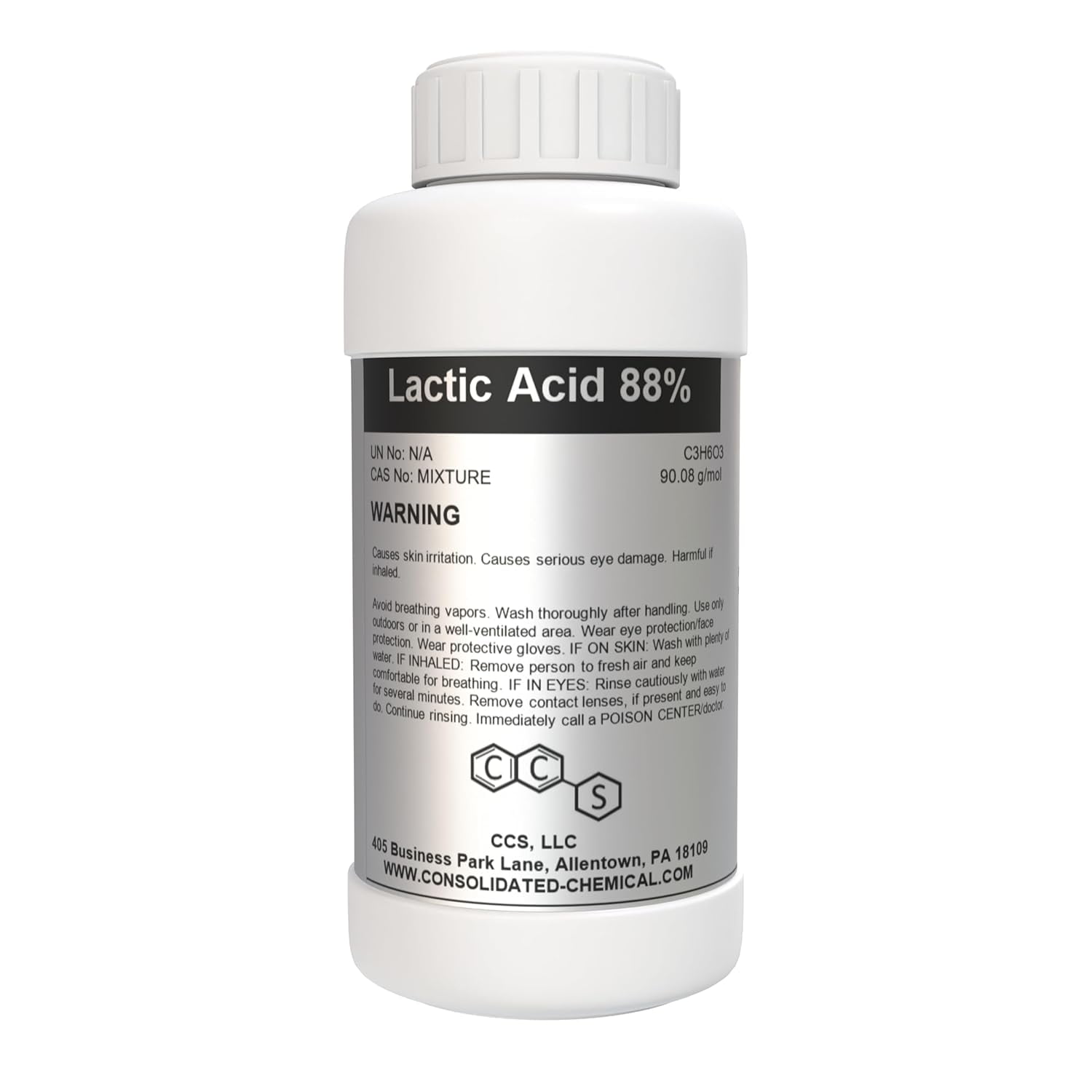 Lactic Acid 88% - Premium-Quality Industrial and Food Grade (250mL (8 ...