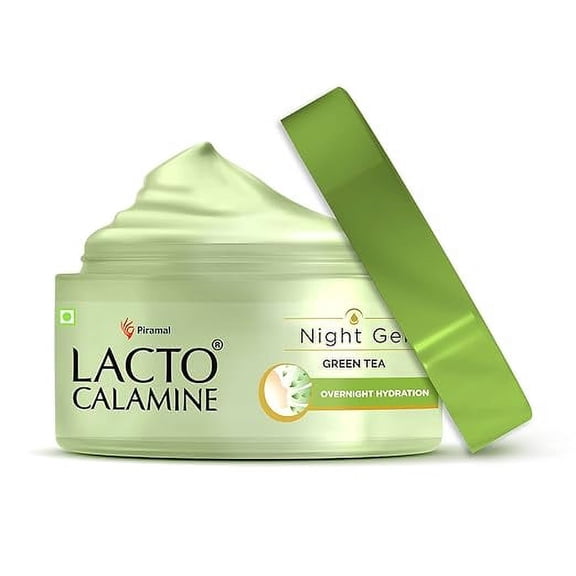 Lacto Calamine Green Tea Night Gel Moisturizer For Women | 50g (PACK OF 2)