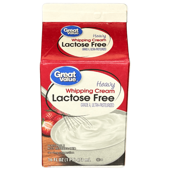 Great Value Lactose Free Heavy Whipping Cream, 16 fl oz