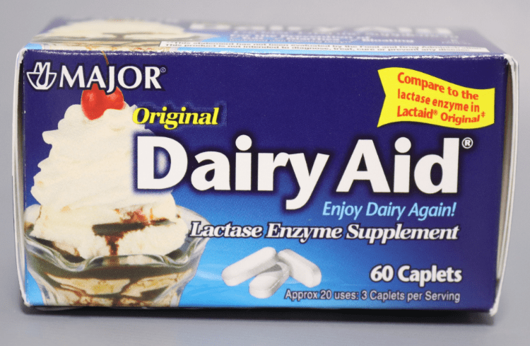 Lactose-Intolerance Lactase Enzyme Caplet 60 Per Bottle by Major Pharmaceuticals