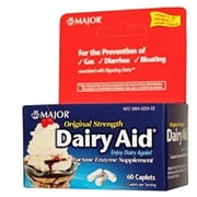 Lactose-Intolerance Lactase Enzyme Caplet 60 Per Bottle by Major Pharmaceuticals