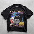 thumbnail image 1 of Lactose Intolerant Funny Cat Meme T-shirt, Unisex Heavy Cotton Tee, Stupid Gifts, Silly Cats Tee, Weird Tshirt, Cringey Tees, Unhinged, 1 of 3