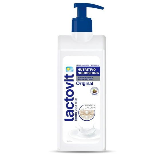 Lactovit Original Nourishing Pump Cream 13.05 fl oz., Normal to Dry Skin, 48hr Moisture