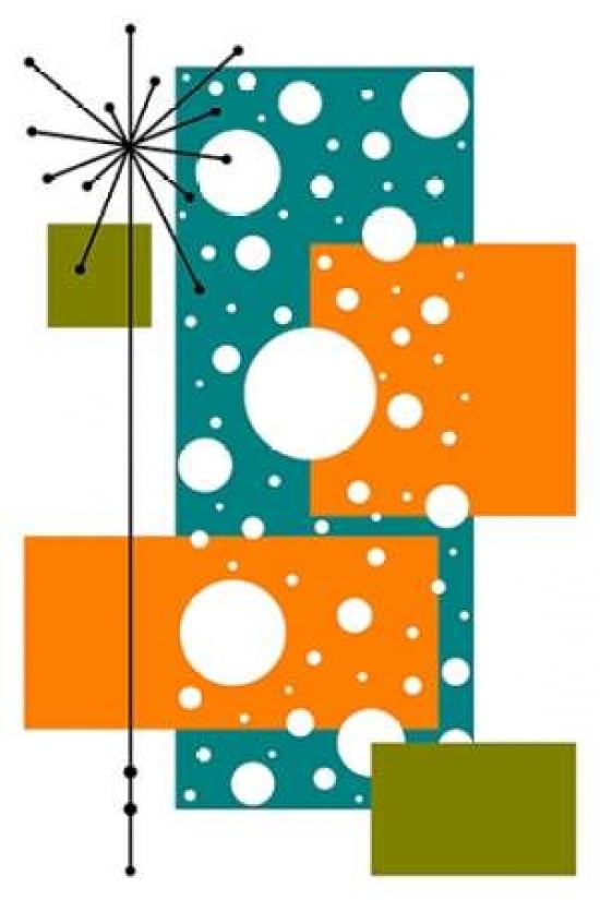 Lacuna - Aqua and Orange Canvas Art - Tonya Newton (24 x 36)