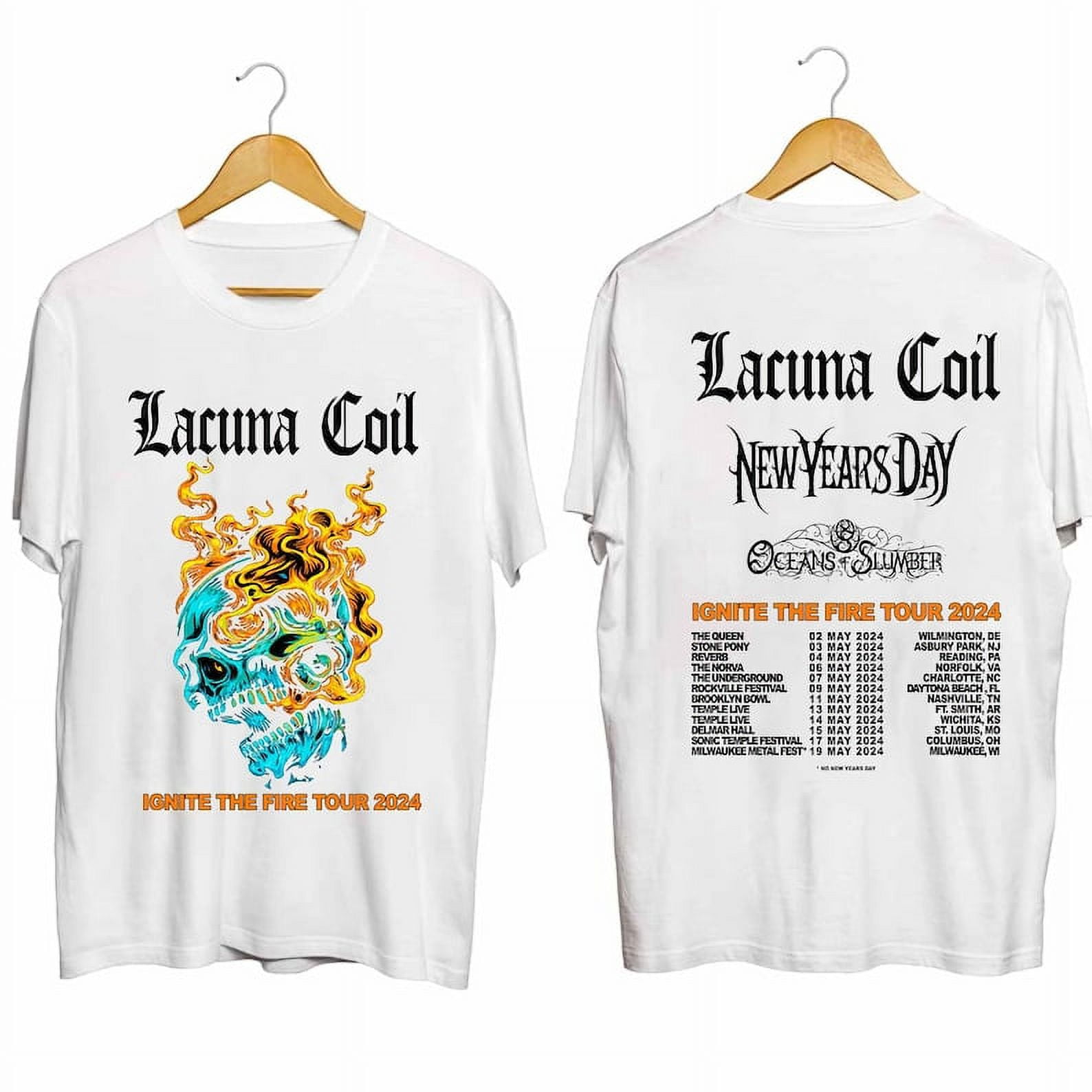 Lacuna Coil Ignite the Fire 2024 Tour Shirt, Lacuna Coil Band Fan Shirt