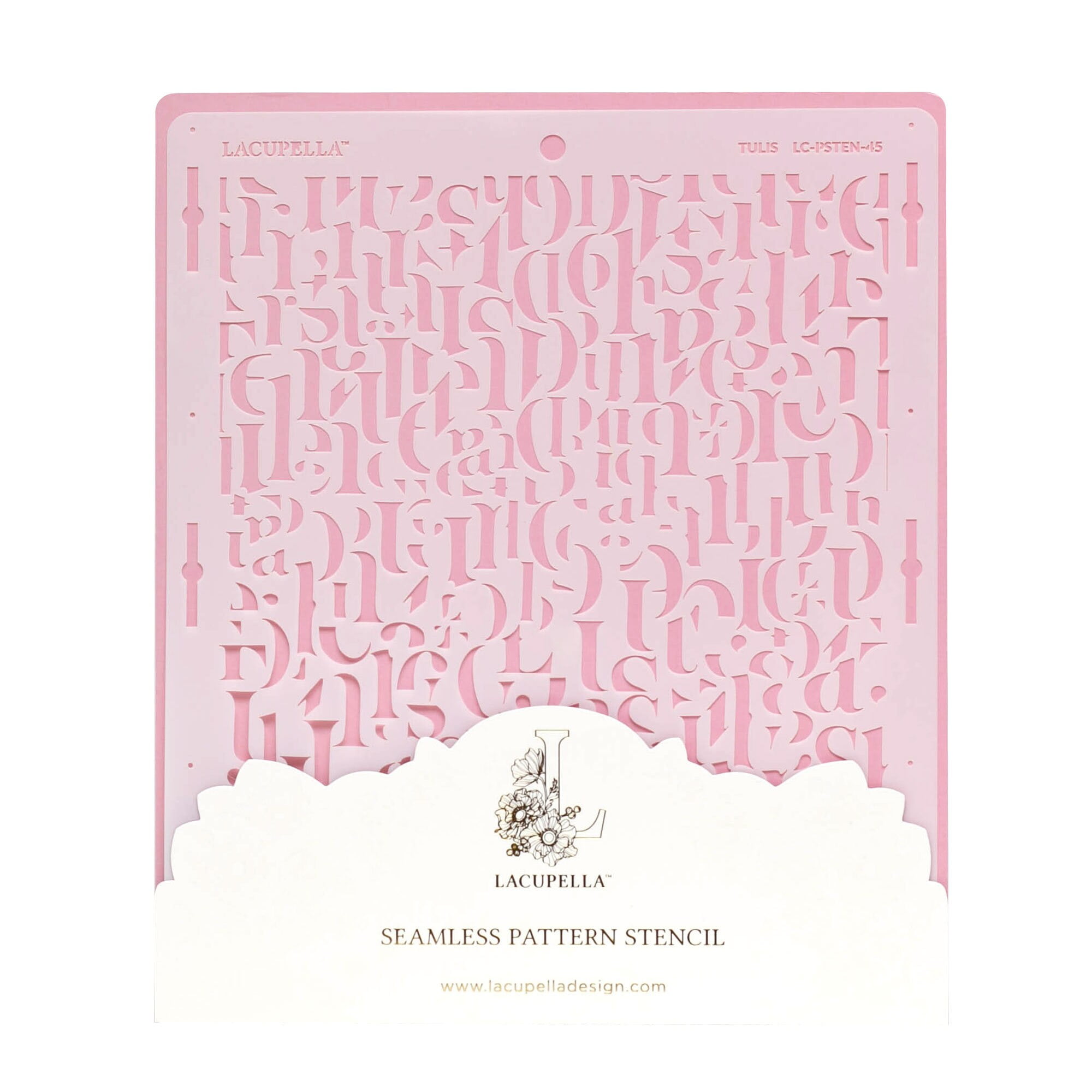 Lacupella Alphabet Pattern Stencil TULIS
