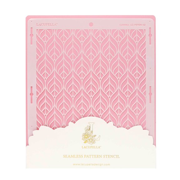 Lacupella LUMINA Cake Decorating Stencil Leaves Pattern