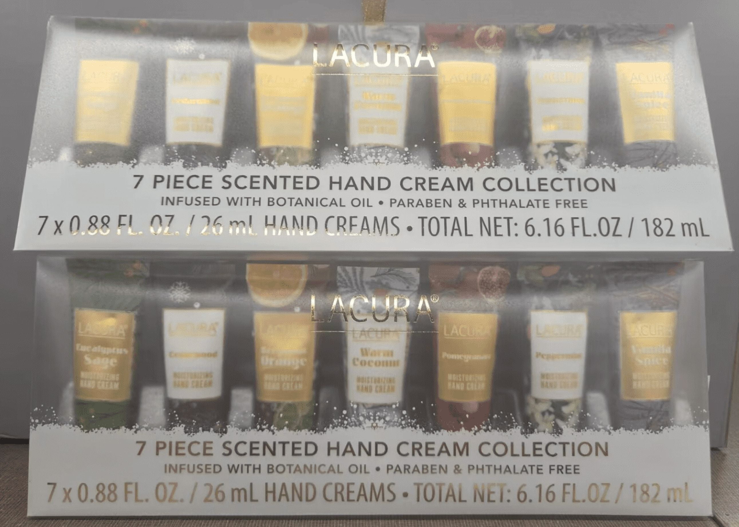Lacura 7 Pieces Scented Hand Cream Collection Infused with