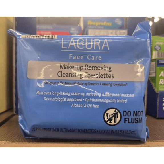 Lacura Face Care Make-up Removing Cleansing Towelettes (Single Bag)