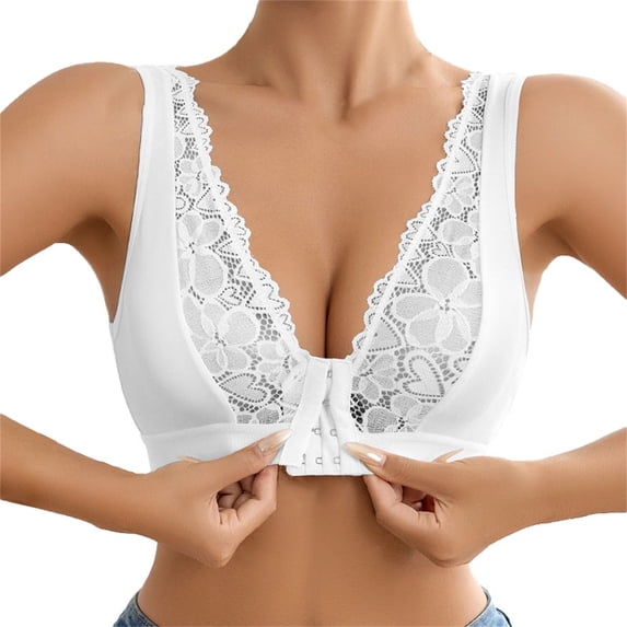 Lacy Bras for Women Wireless Side Support Bra Cotton Bras for Women Sports Wireless Bra Back Support Bra Plus Size Back Closure Bra Wireless Bras for Women Full Coverage Back Bra