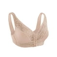 thumbnail image 1 of Lacy Front Hook Bra, Nude, 2XL, 1 of 6