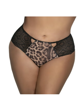 Lacy Line Sexy Leopard And Lace High Waist Cheeky Panties