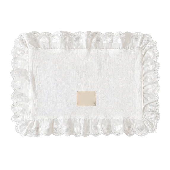 Plaemat Lacy Placemat White Fabric Table Mats for Dining Table and Tea Setups ...