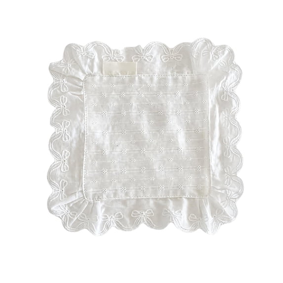 Plaemat Lacy Placemat White Fabric Table Mats for Dining Table and Tea Setups ...