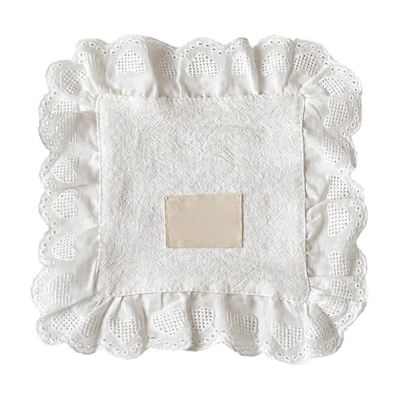 Plaemat Lacy Placemat White Fabric Table Mats for Dining Table and Tea Setups ...