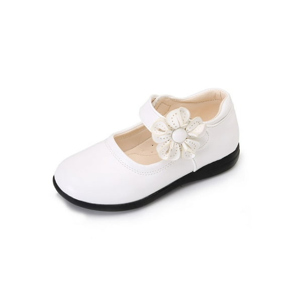 Lacyhop Girls Flat Shoes Flower Ankle Strap Evening Party Loafer Dress Shoes