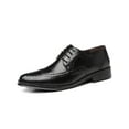 thumbnail image 1 of Lacyhop Men Oxfords Wingtips Brogues Formal Dress Shoes Office Glossy Leather Shoe Comfort Business Black 6, 1 of 9