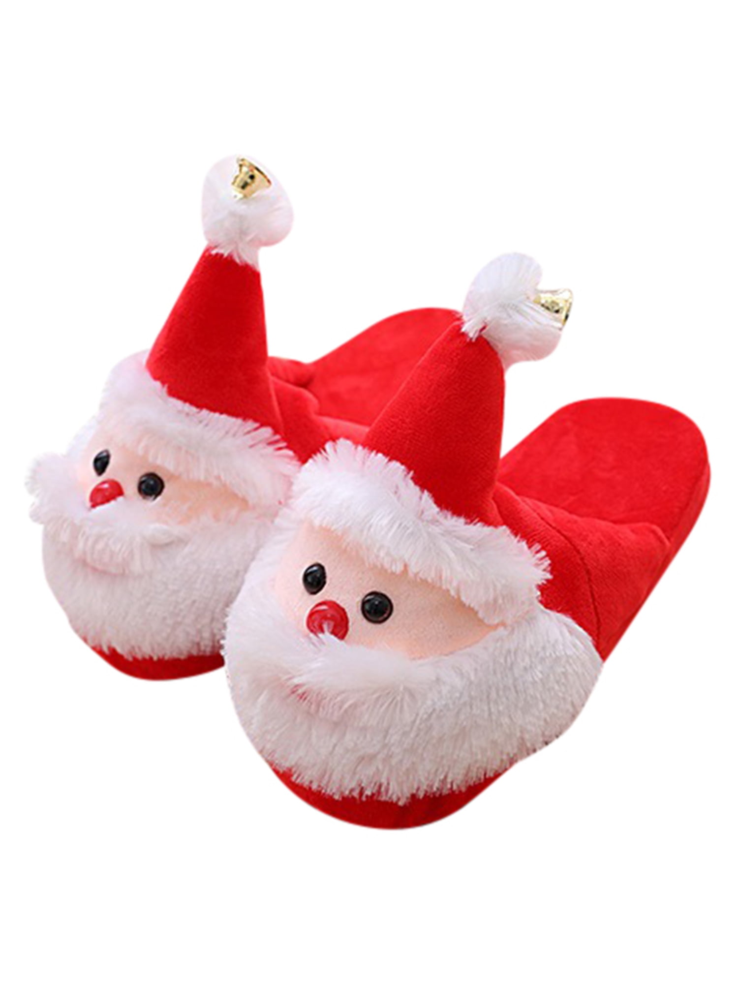 Lacyhop Unisex Warm Slippers Women's Men Fuzzy Plush Cozy Christmas