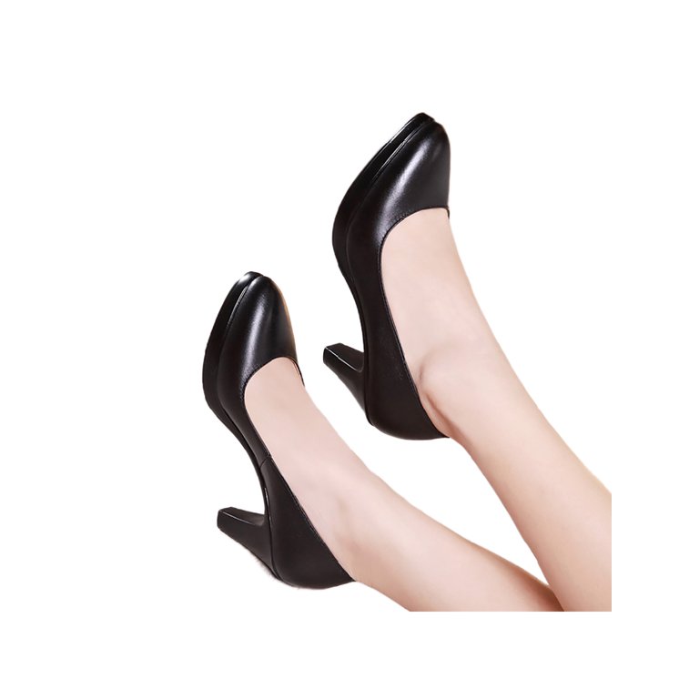 Women's Pointed Toe Court Pumps, Classic Black Patent Leather Stiletto  Heels, Versatile Office Business Working Heels
