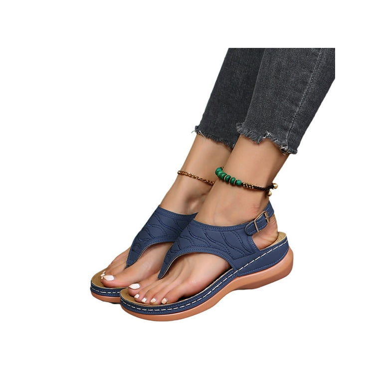 Ladies blue sandals size 5 best sale