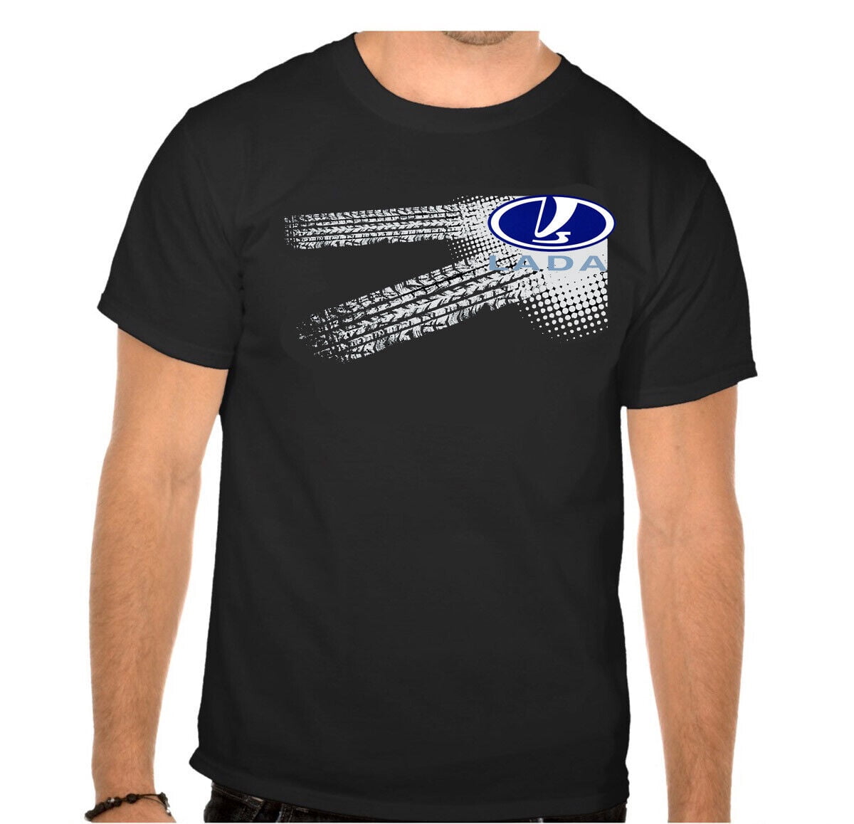 Lada Russische Auto Logo car SCHWARZE Kinder T-Shirt -638_Kids