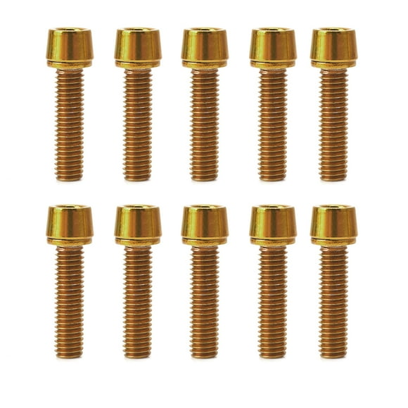 Ladaidra Brown fhgksm 10Pcs M5x20mm Steels Bicycles Stem Screw Tapered Head Bolts Screws