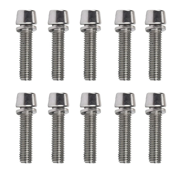 Ladaidra Brown fhgksm 10Pcs M5x20mm Steels Bicycles Stem Screw Tapered Head Bolts Screws