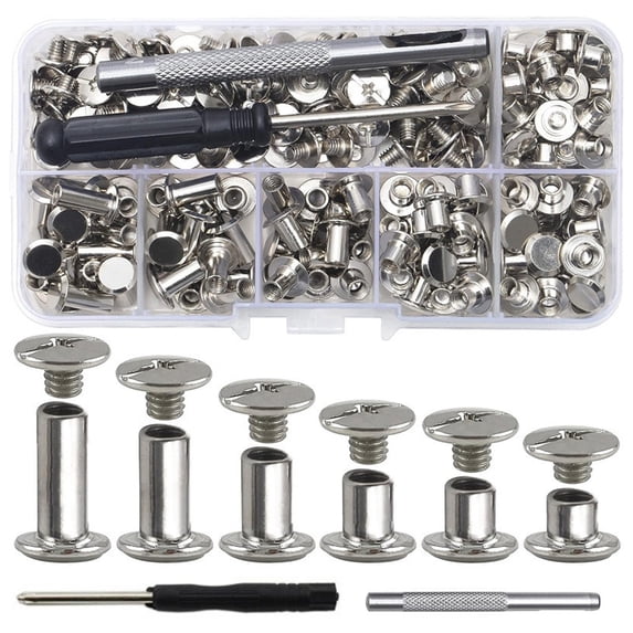 Ladaidra Brown fhgksm 110Pcs Binding Screws Set Book Binding Rivets ...