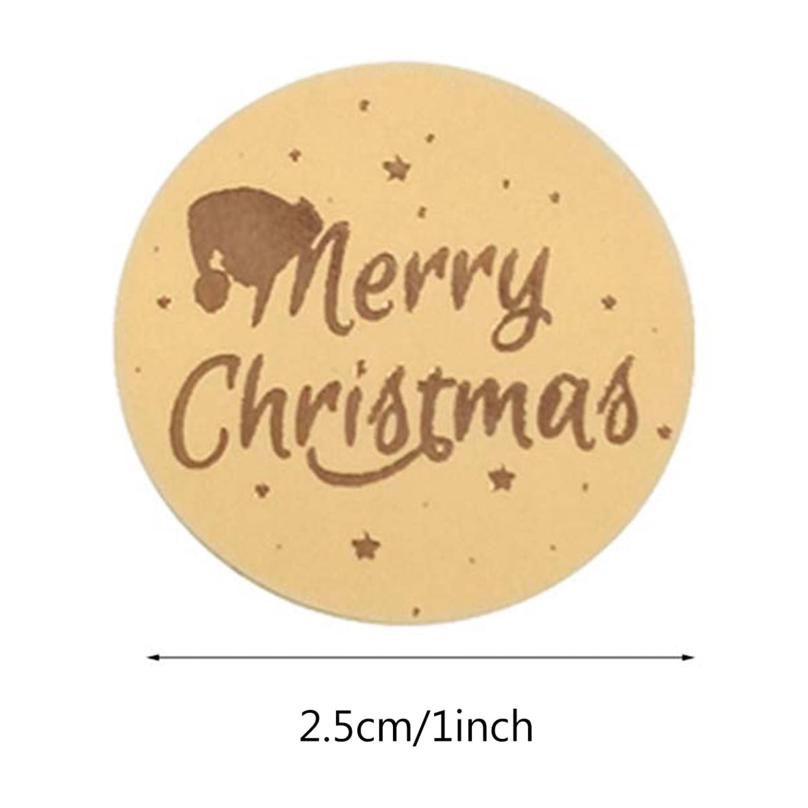 Ladaidra Brown fhgksm 500pcs Round Merry Christmas Stickers Thank You ...