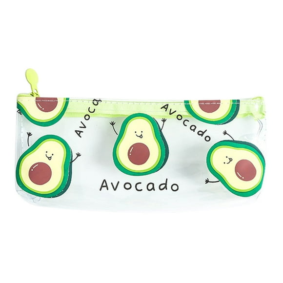 Ladaidra Brown fhgksm Avocado Pencil for Case Waterproof PVC Pen Bag Large Capacity Stationery