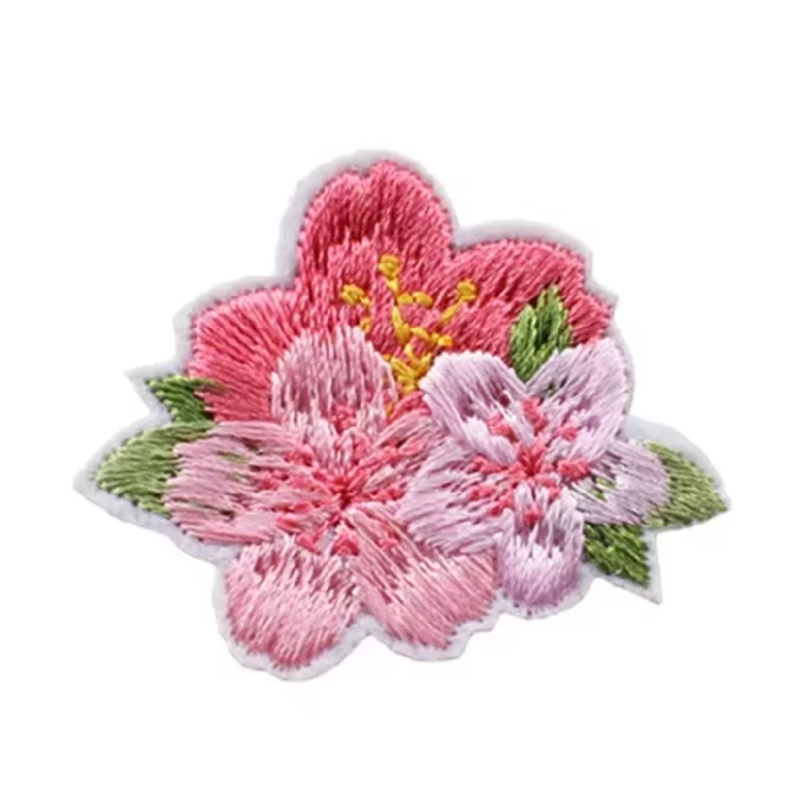 6 Pieces Embroidered Flower Iron-On Patches - 9.5 Inch Long Wreath Appliques For Jeans, Jackets, Bags