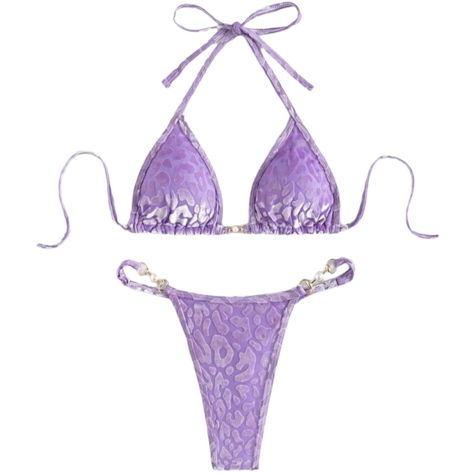 Ladaidra Brown fhgksm Stylish Set for Women Thong & Top Bra Beachwear ...