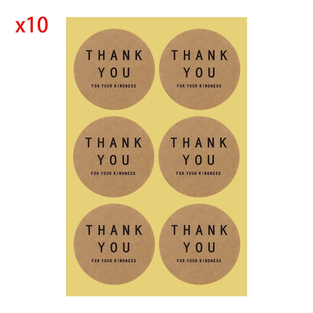 YPBEW Gift Tag Stickers - 60 Pcs, Square & Circle Shapes, For Thank You, Invitations, Crafts 4 thumbnail image