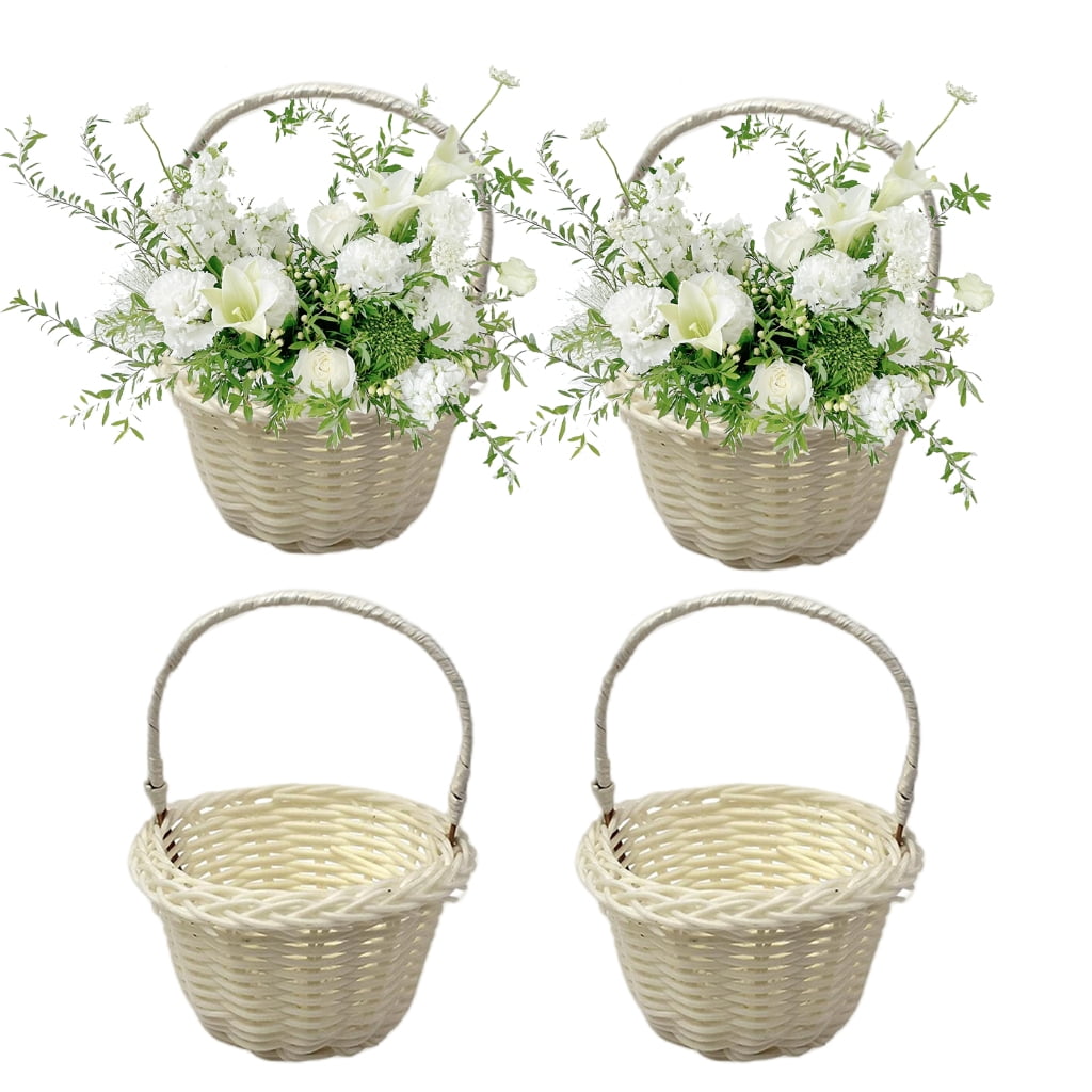 LadaidraBF Pack of 4 Portable Miniature Baskets Container for Floral ...