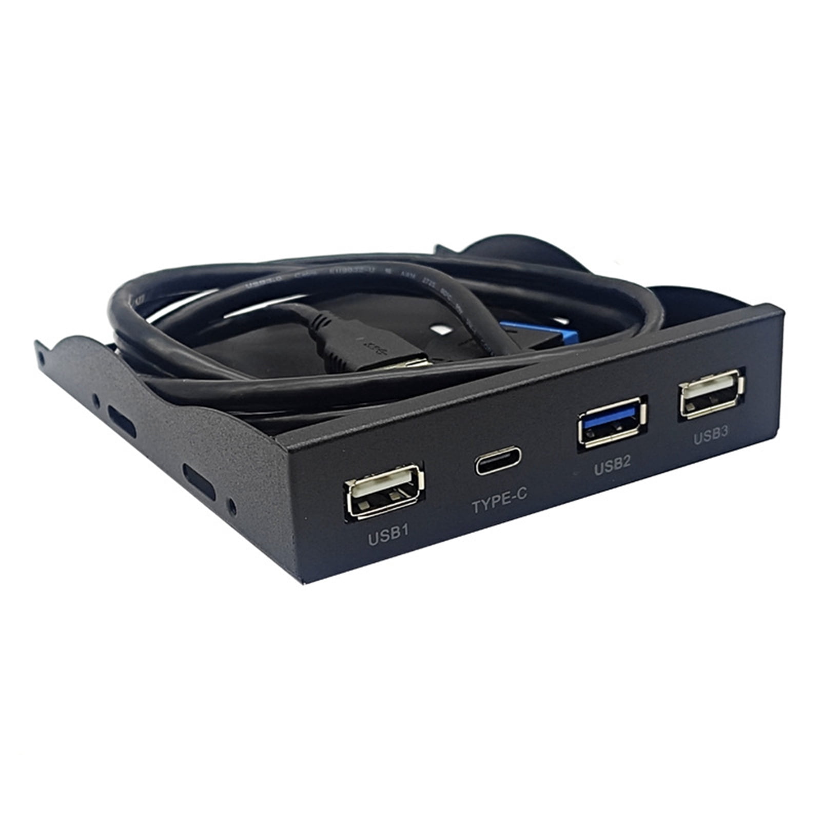 3.5 inch 19pin to Type C Port HUB Splitter Disppy Bay 3.5mm Headphone ...