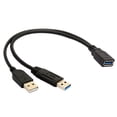 thumbnail image 1 of LadaidraBF USB Splitter Adapter USB3.0 to 2USB2.0 Extension Cable Adapter Cable 30CM 11.8in, 1 of 3