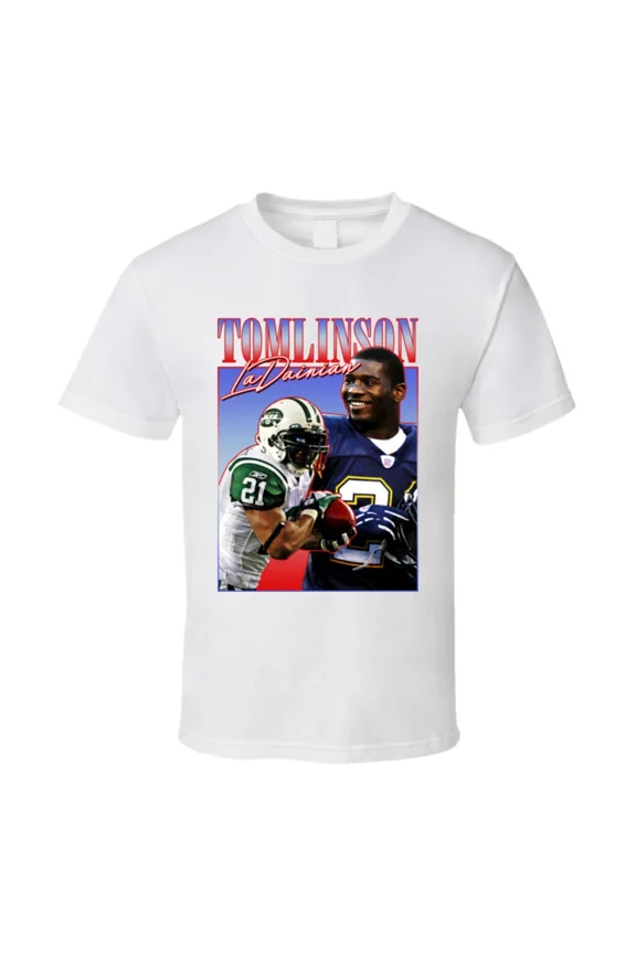 Ladainian Tomlinson retro 90s athlete tribute football graphic Unisex T-Shirt, up to size 5XL