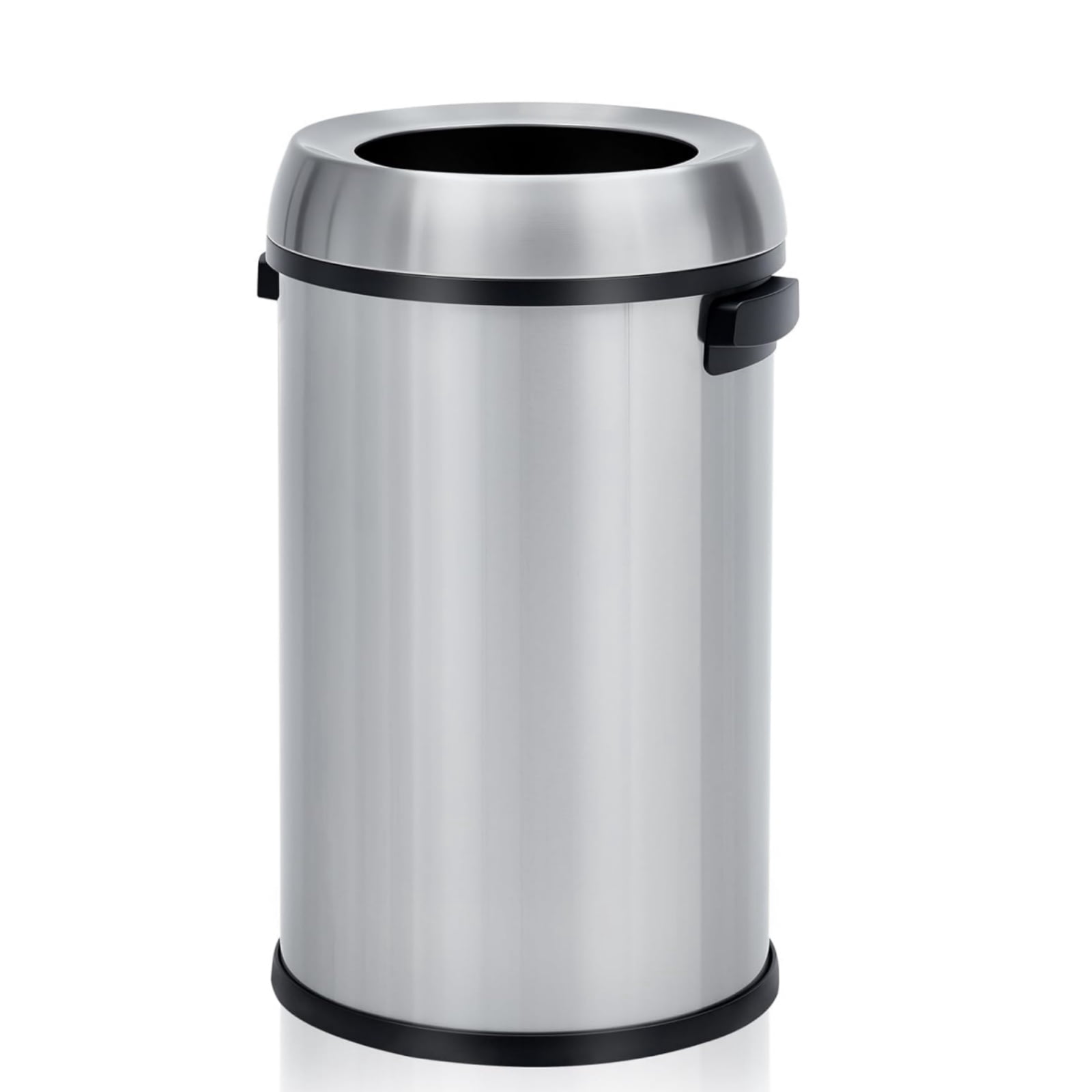 Ladcaser 17 Gal Trash Can, Fingerprint-Proof Stainless Steel Open Top ...
