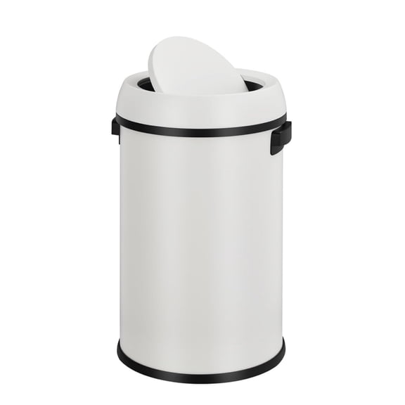 Ladcaser 17 Gal Trash Can, Fingerprint-Proof Stainless Steel Swing Top Garbage Can, Heavy Duty Commercial Round Trash Bin with Swing Lid for Restaurant, Home, Office