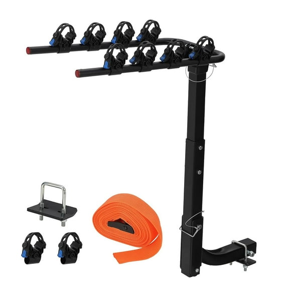 Ladcaser 2/4 Bike Rack Hitch Mount Foldable Bike Rack for Car Hitch, Steel Car Bike Rack for SUV, Bicycle Car Racks with Hitch Tightener, Straps, Bike Carrier Rack Hitch, Easy to Assemble & Use