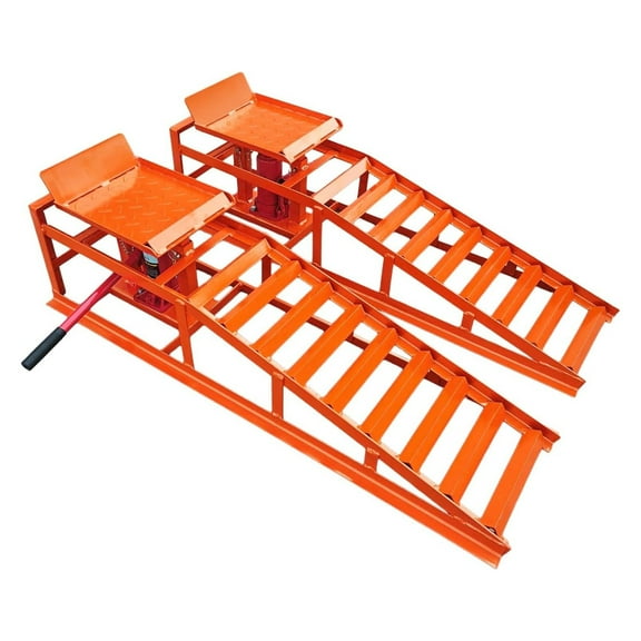 Ladcaser 2 Pack Hydraulic Car Ramps 5T 11000Lbs, Hydraulic Car Truck Lift Service Ramps for Oil Changes, Home Garage, Vehicle Auto Garage Repair
